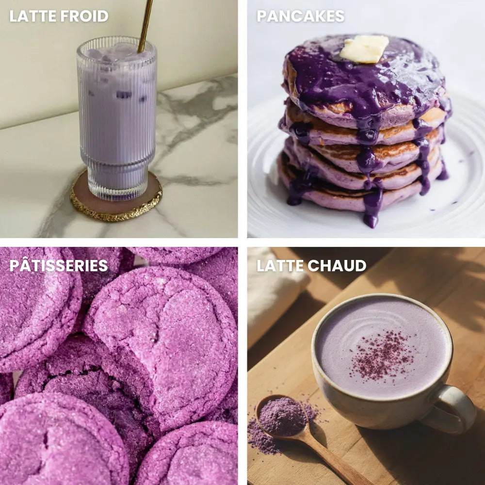 Exemples utilisation Ube en pâtisseries 